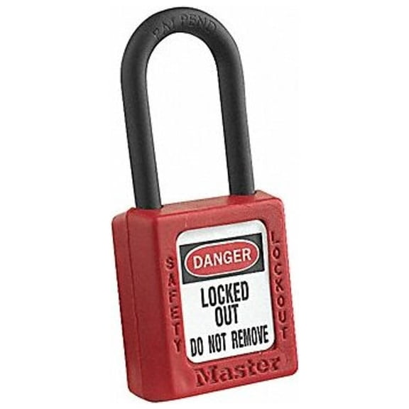 Master Lock Lockout Padlock,KA,Red,1-3/4"H 406KARED 4XX0001