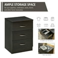 thumbnail image 4 of HOMCOM Table de Chevet, Table de Nuit avec 3 Tiroirs pour Chambre, 4 of 10