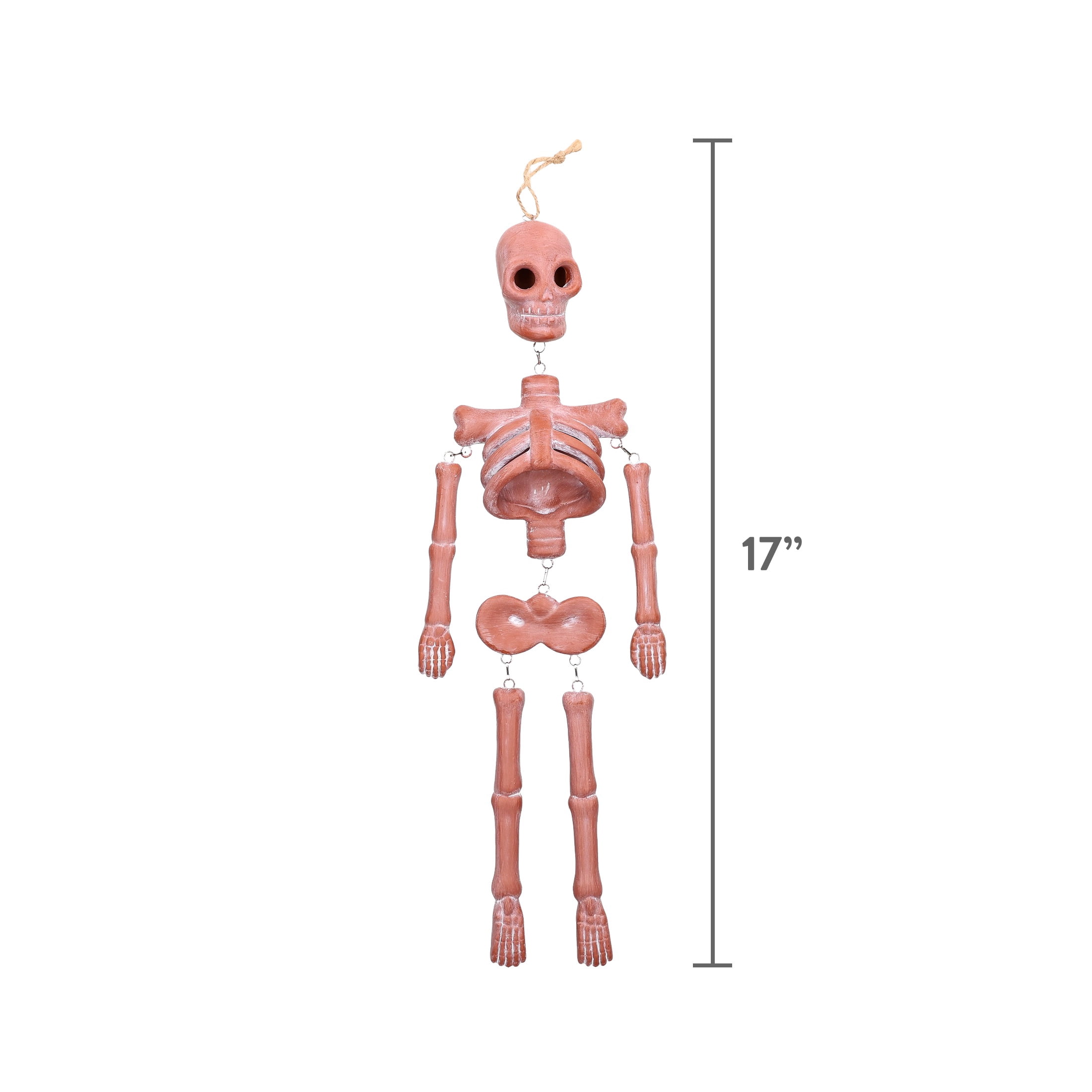 Skeleton Wall Decoration, Terracotta, 16.7", Halloween by Way To Celebrate