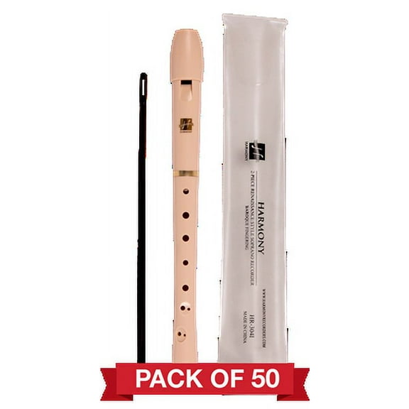 Harmony R Series HR304I Soprano Recorder 50pk, Ivory