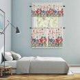 thumbnail image 5 of Independence Day Kitchen Curtains Sets for Windows 24 Inch Length, 4th of July Striped Stars Patriotic Burlap Rod Pocket Window Treatments Tier Curtains and Valances Set for Bedroom/Bathroom, 5 of 8