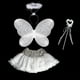 thumbnail image 2 of Chica Mariposa Hada Varita Diadema Lentejuelas Tutu Disfraces Acceso Blanco jinwen Traje de fiesta de las niñas de los niños, 2 of 7