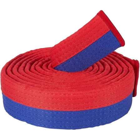 Red Blue Karate Belt Polyester Martial Arts Belt Judo Jiu-Jitsu TKD Aikido Uniform Ranking Belt Long Soft Universal Fit Belts Taekwondo 9.2ft