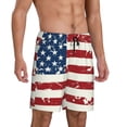 thumbnail image 2 of Sikiie Vintage American Flag Mens Pajama Shorts, Lightweight Lounge Pant with Pockets Soft Sleep Pj Shorts for MenXX-Large, 2 of 6