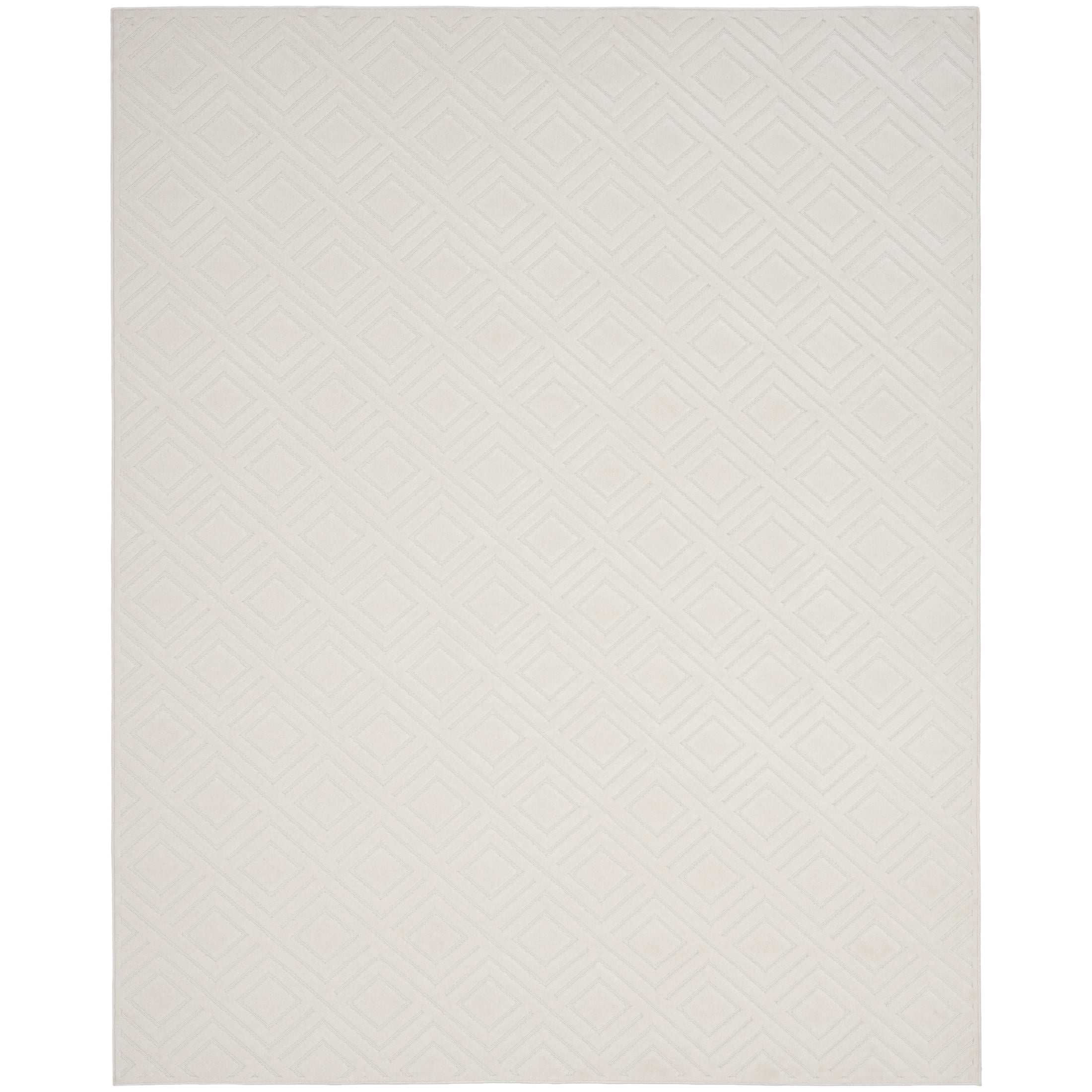 Nourison Care Free 9'2" x 12' Ivory Modern Indoor Rug