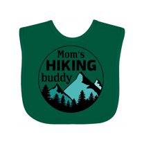 Inktastic Mom's Hiking Buddy with Mountains and Trees Boys or Girls Baby Bib