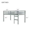 thumbnail image 2 of Jopath Twin Size Loft Bed, Rubber Wooden Loft Bed Frame with Ladder, Bed Platform of Strengthened Slats, Modern Low Loft Bed for Boys Girls, Grey, 2 of 8
