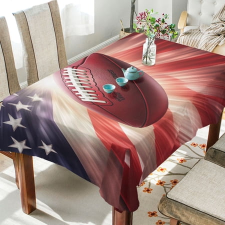 BZSMCE Square Tablecloth Touchdown Triumph Pattern Tableclothes