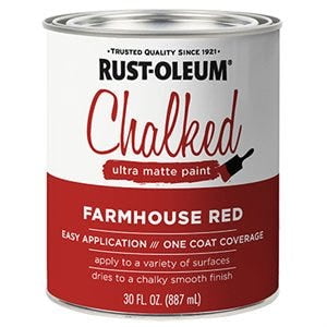 RustOleum Chalked Ultra Matte Paint, Farmhouse Red, 30-oz. 1 Pack