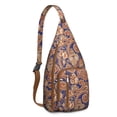 thumbnail image 1 of Classic Bohemian Sling Backpack - Timeless Paisley Print Shoulder Bag, Multi-Functional Pack for Cycling & Hiking, 1 of 4