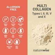 NatureWise Multi Collagen Peptides Pills + Hyaluronic Acid - 90 Capsules[30 Day Supply]