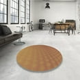 thumbnail image 3 of Ahgly Company Indoor Round Patterned Carrot Orange Area Rugs, 5' Round, 3 of 6