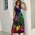 thumbnail image 5 of Wet Paint Retro Color Splash Dress Fashion Boho Beach Long Dresses Female Party Printed Maxi Dress, 5 of 9