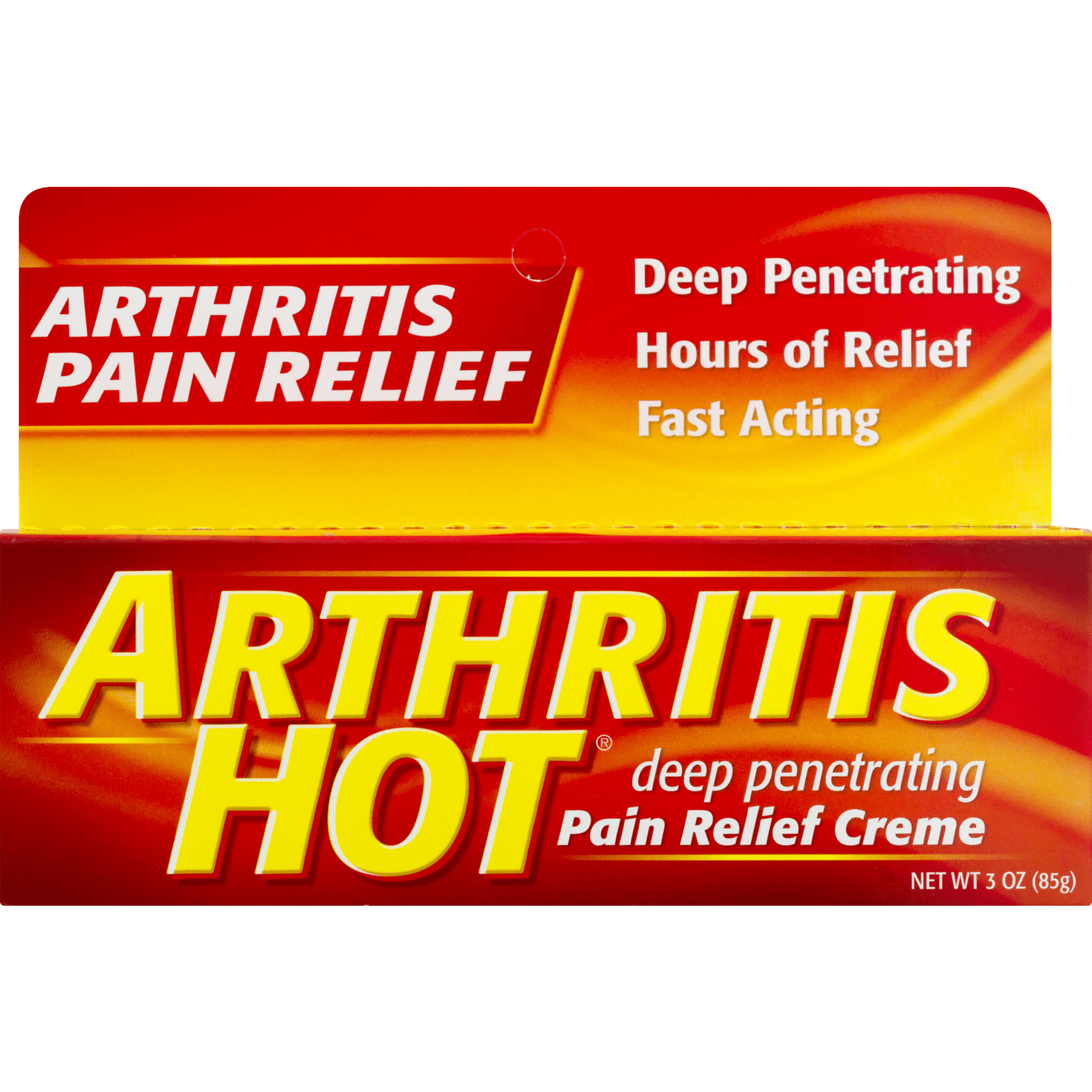 Arthritis Hot Deep Penetrating Pain Relief Crème with 10% Menthol, 3 oz.