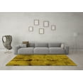 thumbnail image 3 of Ahgly Company Indoor Round Abstract Yellow Modern Area Rugs, 6' Round, 3 of 4