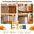 thumbnail image 4 of Natural Beeswax Wood Polish Spray, 120ML Wood Furniture Polish & Restorer for Cabinets, Tables, Chairs and Hardwood Floors, Spray & Wipe Shine, Helps Reduce Minor Scuffs, Non-Greasy Wood Care, 4 of 6
