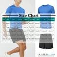 thumbnail image 3 of Stamzod Mens Track Suits 2 Piece Set Summer Solid Color Short Sleeve Shirts and Shorts Casual Activewear Plus Size Athletic Running Short Sets for Men Light Blue B XXL, 3 of 6
