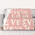 thumbnail image 5 of YFYANG Lightweight Warm Flannel Blanket, Pink Love Doodle Throw Blanket for Bed, Sofa, Travel, Camping, 40"x30", 5 of 7
