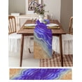 thumbnail image 6 of Hokiten Table Runners 60 Inches Long Dress Scarves, Purple Ombre Coastal Farmhouse Kitchen/Dining Table Runner, Small Coffee Tablerunners, Summer Nautical Beach Ocean Seaside 13x60 Inch, 6 of 7