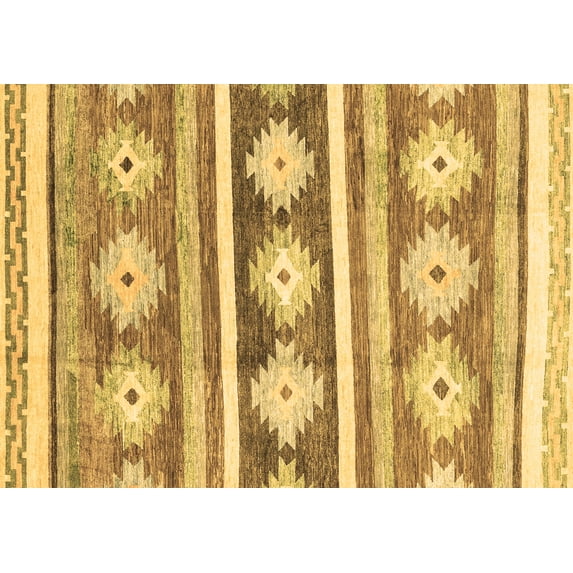 Ahgly Company Indoor Rectangle Abstract Brown Modern Area Rugs, 8' x 10'