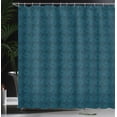 thumbnail image 3 of Ambesonne Aquatic Shower Curtain, Outline Betta Fish Bubbles, 69"Wx84"L, Dark Teal and Sky Blue, 3 of 4