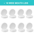 thumbnail image 3 of 16 PACK Wide Mouth Mason Jar Lids for Ball, Kerr and More, White Plastic Storage Caps for Mason/Canning Jars, Leak-Proof & Anti-Scratch Resistant Surface, White, 3 of 8