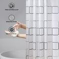 thumbnail image 6 of CxhicLuv Waterproof Shower Curtain with Hooks, Durable PVC Bathroom Curtain, 2.4x2m Shower Partition Curtain, Elegant White Design for Bathroom, Easy Installation with Hooks for Shower Use, 6 of 6
