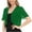 Green, variant on VEKDONE Women Bolero Shrug Soft Chiffon Open Front Sheer Short Sleeve Cropped Cardigans for Evening Dress Solid Color Lightweight Breathable Small Shawl
