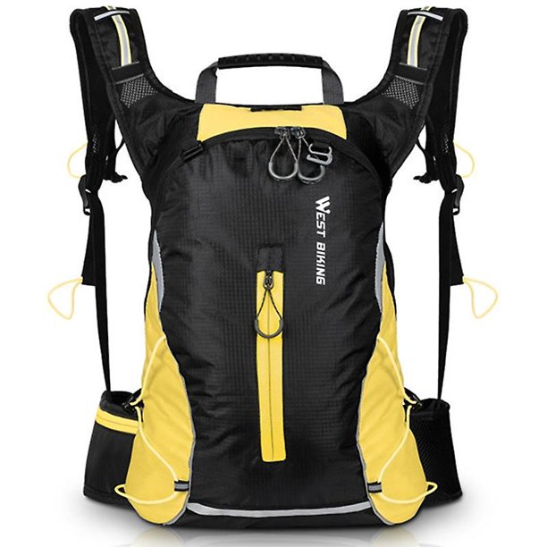 White Mochila de ciclismo Mochila de ciclismo con rayas reflectantes para correr deportes