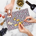 thumbnail image 5 of Pineapple Cutting Board, Doodled Style Exotic Pineapple Scattered Spotted Zigzag Pattern, Decorative Tempered Glass Cutting and Serving Board, Small Size, Pink Black Magenta, by Ambesonne, 5 of 5