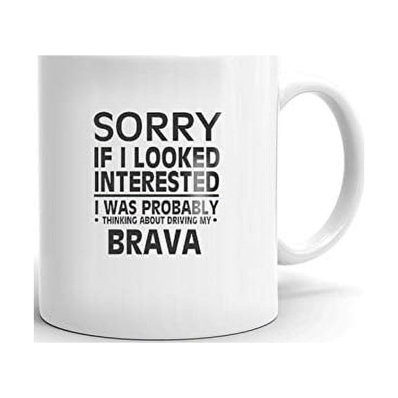 Thinking about my BRAVA Driver Coffee Tea Ceramic Mug Office Work Cup Gift 11oz
