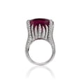 thumbnail image 2 of Square Metal Ring Plum Red Geometric National Tide European And American Style 12x16mm For Men And Women, 2 of 4