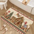 thumbnail image 3 of 1pc Christmas Gingerbread Village Absorbent Non-Slip Bathroom Thickened Flannel Rug Decor,Soft,Quick Drying,Suitable For Indoor/outdoor Use,Bathrooms,Bedrooms,Kitchens,Terrace,Laundry Rooms,16"x24", 3 of 9