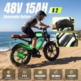 thumbnail image 4 of SISIGAD Electric Bike for Adults, 20"x4.0 Fat Tire, 750W Motor, 48V 30Ah Dual Battery, 100 Miles Range,UL2849, 4 of 10