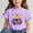 Purple, variant on Girls School Uniform Short Sleeve, Crewneck Summer Fashion Print Girls Short Sleeve Shirt Outdoor Fashion Tops Plus Size Lightweight Work Shirt Green 9 T
