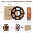 thumbnail image 7 of iSANMATE 1KG ASA 3D Printer Filament, 1.75mm Gradient Yellow Orange Brown, UV Resistance, Low Odor, ±0.02mm for FDM 3D Printers, 7 of 7