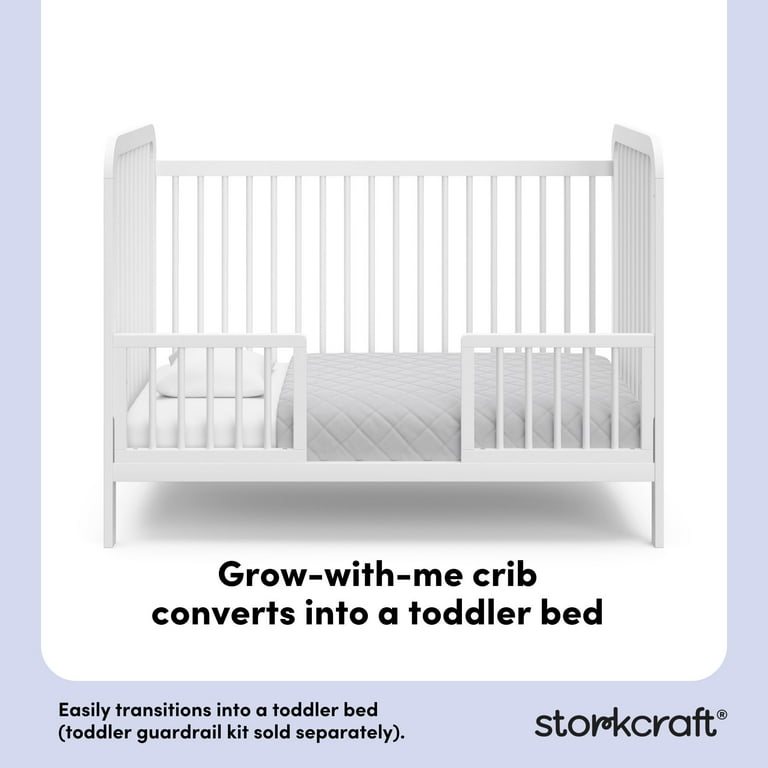 Storkcraft Pasadena 3-in-1 Convertible Baby Crib, White