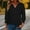 Black, variant on Cameland Women's V-neck Pleated Cuffs Three Quarter Sleeves 3/4 Sleevessolid Colo Rtop