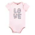 thumbnail image 3 of Hudson Baby Girls Cotton Bodysuits, Love Floral, 6-9 Months, 3 of 5