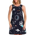 thumbnail image 1 of Vsdgher Galaxy2 Robes d'Été pour Femmes Décontractées Col en U Robe de Plage Sans Manches Robe Débardeur Ample avec Poche, 1 of 7