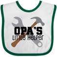 thumbnail image 3 of Inktastic Opa Little Helper Grandkid Boys Baby Bib, 3 of 4