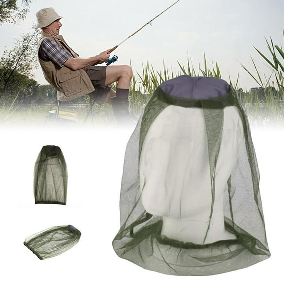 OPDBN Gray Outdoor Fishing Night Fishing Hat Anti-Insect And Anti-Mosquito Hat Net Fishing Sun Protection Hat Men And Women Anti-Bee Hat Breathable Sunshade Mask