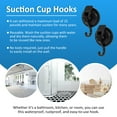 thumbnail image 3 of Wekvgz Removable Suction Cup Hooks (8 Pack) , Silver-Plated Heavy Duty Vacuum Shower Hooks , Powerful Wreath Hanger for Bathroom Restroom Kitchen, 3 of 12