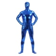thumbnail image 2 of Cxenplz Unisex Metallic Bodysuit Full Cover Hood Adult Shiny One Piece Spandex Body Suit Bodysuit Costume, 2 of 4
