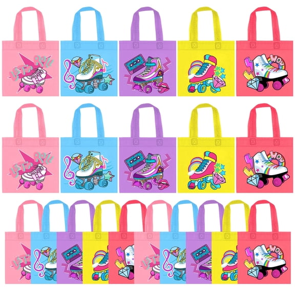 Tazimi 20 PCS Roller STF9 Skate Party Favor Bags Skating Birthday Party Supplies Let's Roll Party Favor Bags for Roller Skating Theme Birthday Party