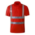 thumbnail image 2 of LIIPEE High Visibility Reflective Polo Shirt For Men Short Sleeve Tennis Collar Shirts Male Comfortable Breathable Polos Workwear,L, 2 of 4