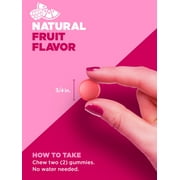 Biotin Gummies | 60 Count | Fruit Flavor Vitamin | For Hair Skin and Nails | by Pink