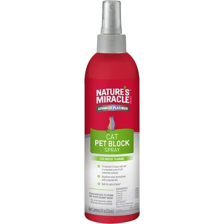 Nature's Miracle Pet Block Repellent Spray Just for Cats New Formula - 8oz