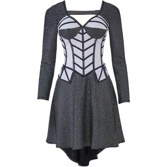 Saniplaycos Women's Tudor-Style Black Dress - Jane Seymour Inspired Costume