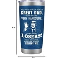 thumbnail image 5 of Dad Gifts from Daughter Son,Dad Birthday Gifts,Fathers Day Birthday Gifts for Dad Step Dad Father in Law Him Bonus Dad Daddy,Gift for Men Papa Grandpa Uncle Stepdad,20 oz Tumbler Mug Blue, 5 of 5